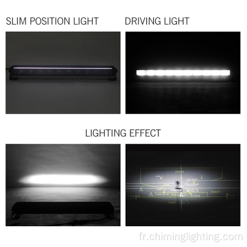 12 &quot;22&quot; 32 &quot;42&quot; 52 &quot;pouces LED Off-Road Light Bar les barres lumineuses LED de voiture Single Brill
